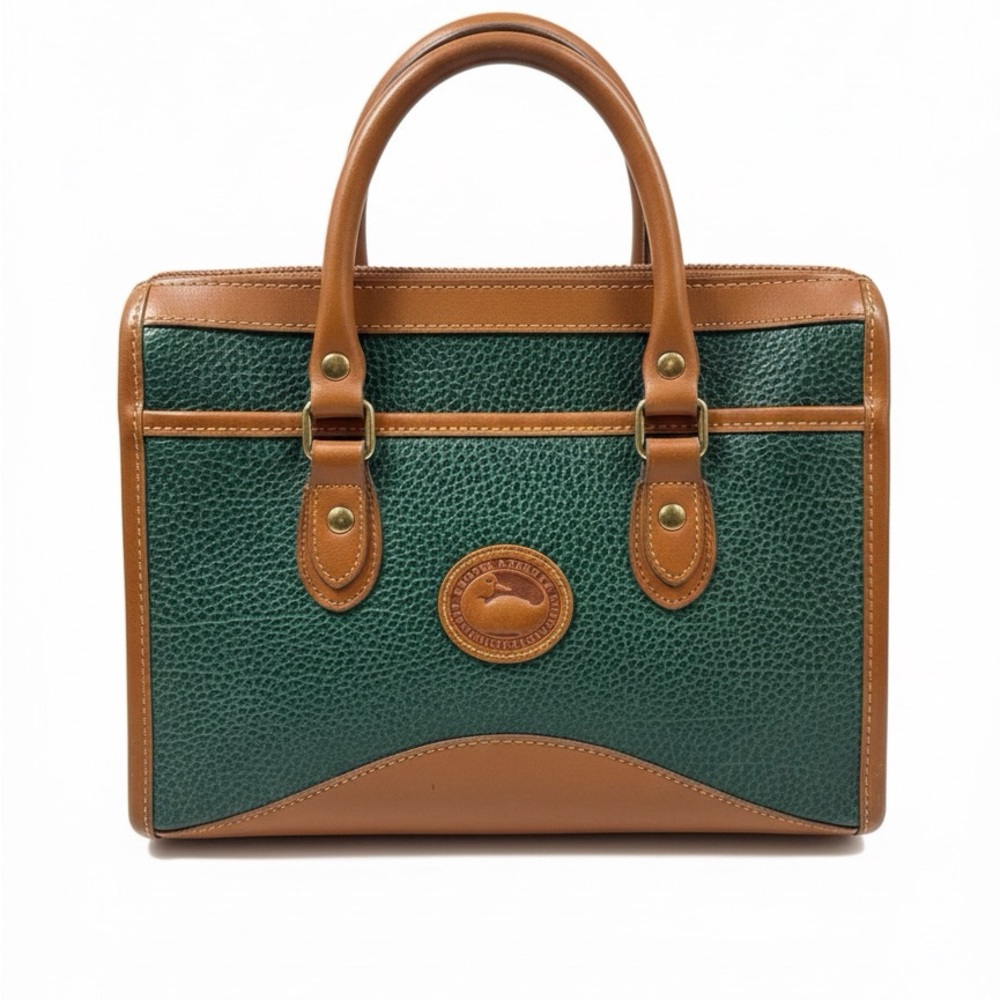 Dooney & Bourke Green and Tan Shoulder Bag